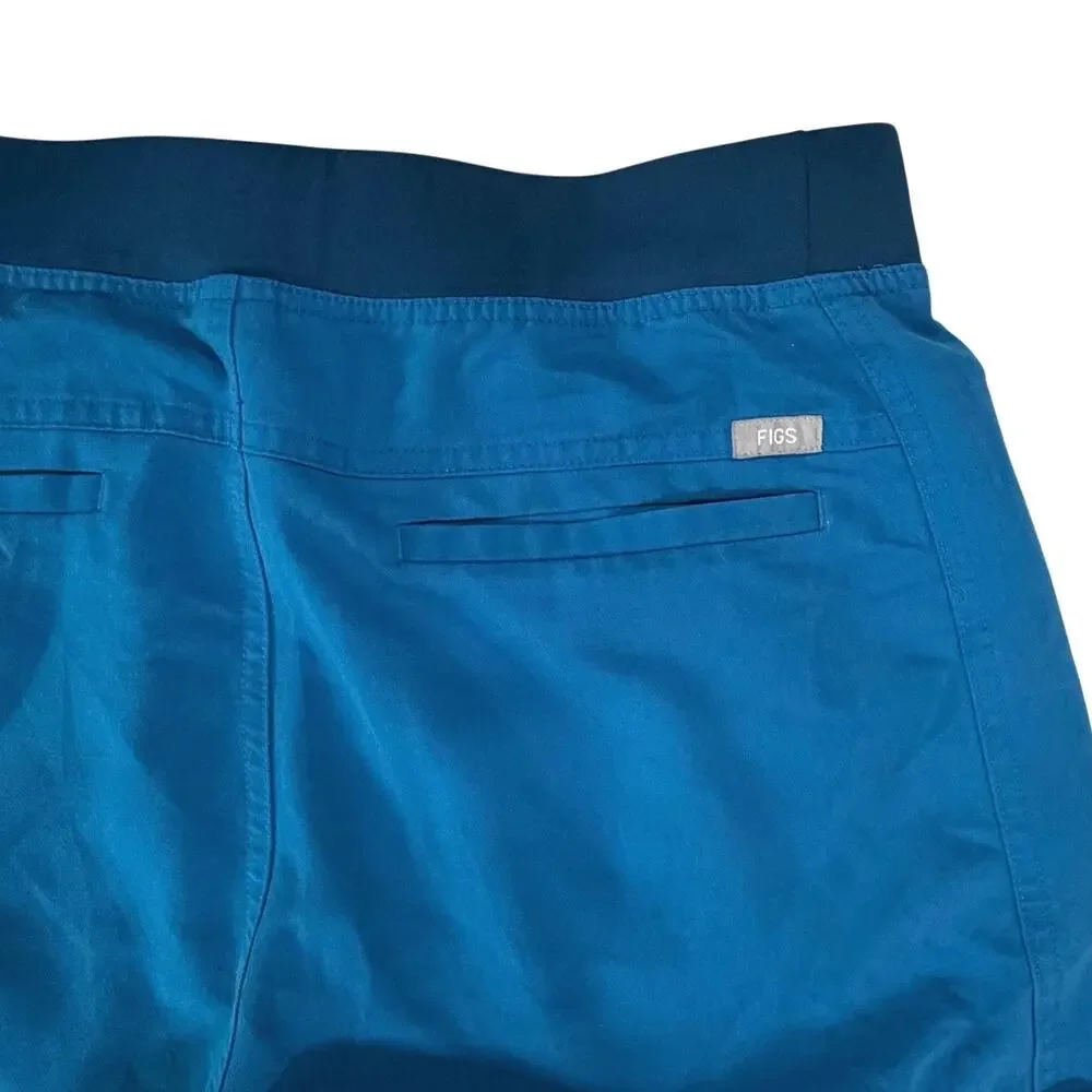 NWOT FIGS Technical Collection Men's Axim Cargo Scrub Pants Blue Size L